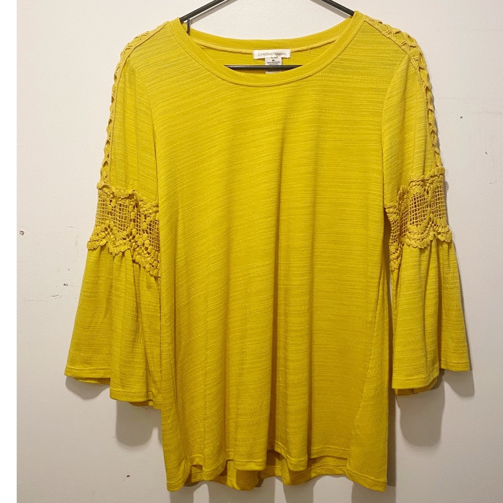 John Paul Richard Yellow Lace Top